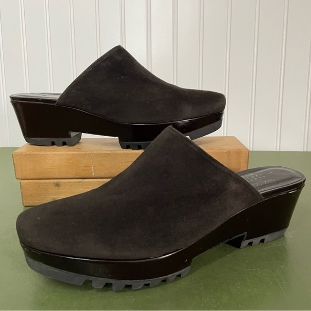 Robert Clergerie VALENCE Clogs in Cafe Suede Leather for Barney's NY *France*
